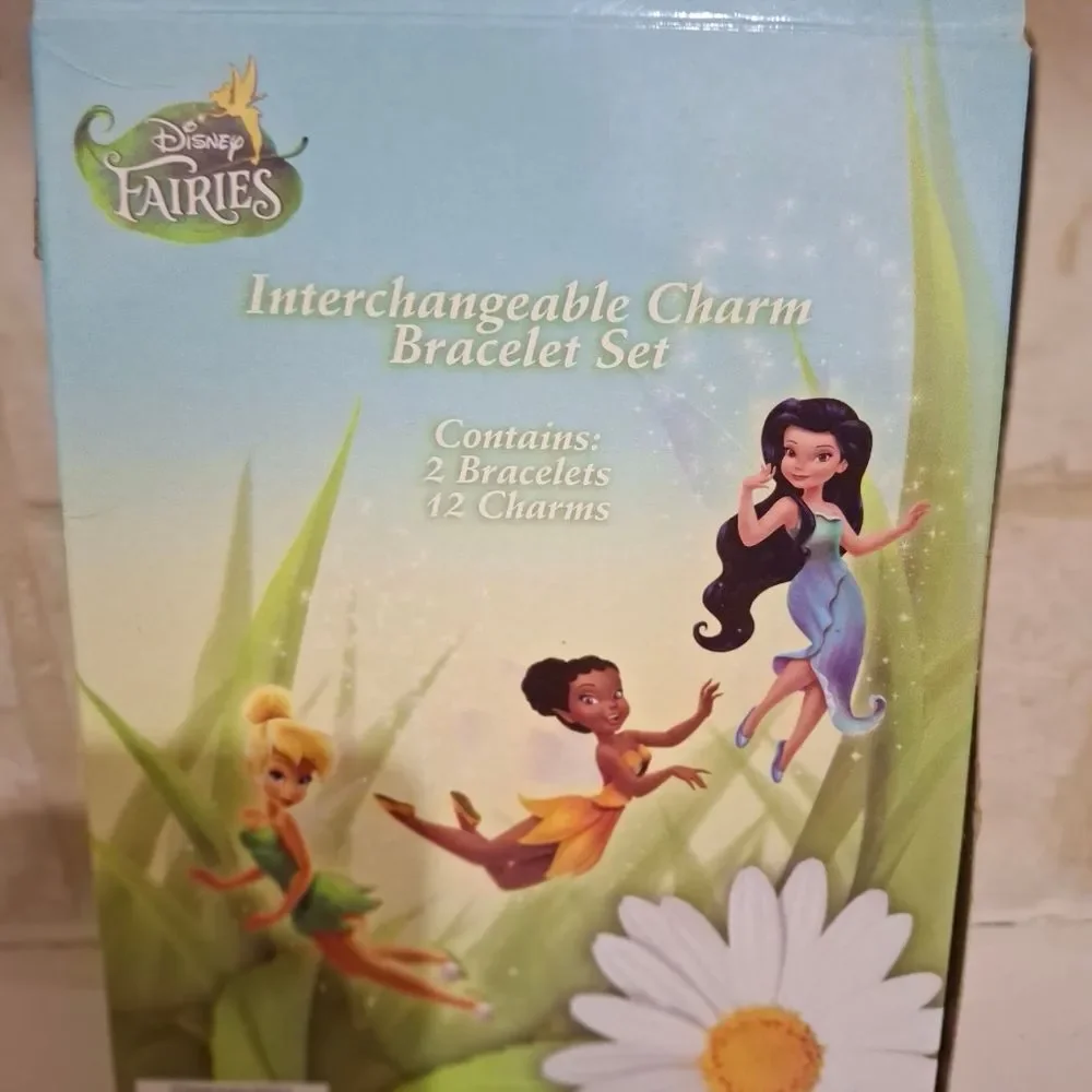 Disney Fairies Tinkerbell Interchangeable Charm Bracelet Set